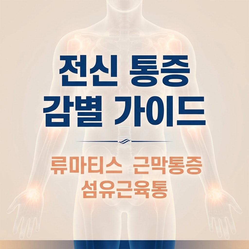 전신 통증 감별 섬유근육통 류마티스관절염 근막통증증후군 한의원 진단 썸네일