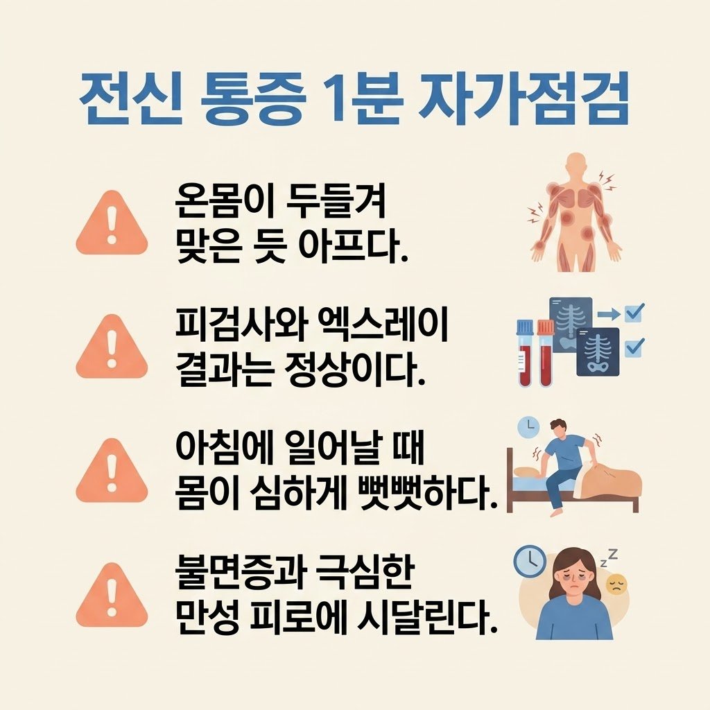 섬유근육통 만성피로 전신통증 자가진단 체크리스트
